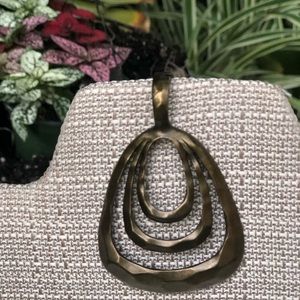 Vintage Bronze Metal Pendant and Necklace Same Day Shipping